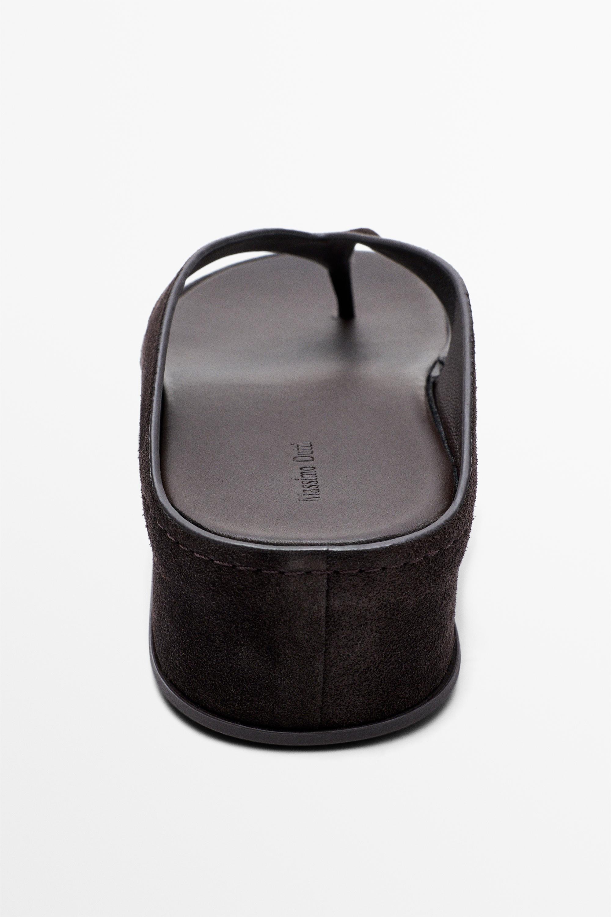 Sandale plateforme cuir